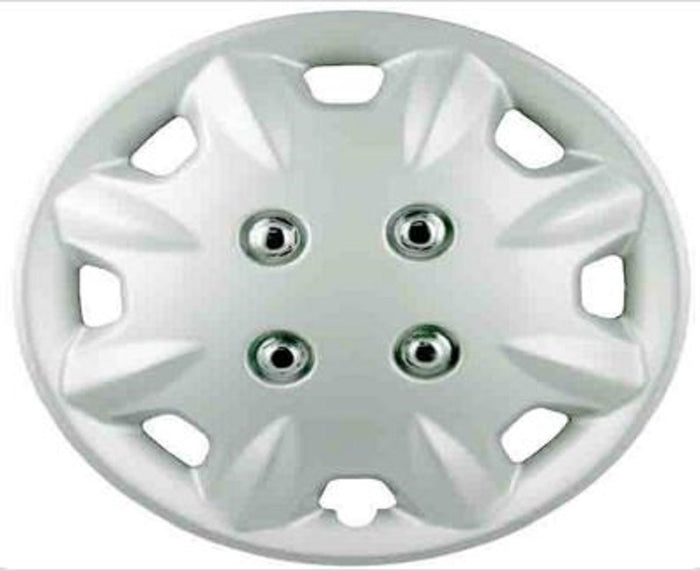 Wheel Hub Caps Cover Trim 13" Silver Tough ABS Easy Fit Secure - Set of 4