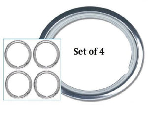 Chrome Wheel Trim Ring 15" Chrome Plated Metal - Set of 4 - Factory Seconds