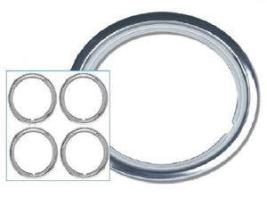 Chrome Wheel Trim Ring 15" Chrome Plated Metal - Set of 4 - Factory Seconds