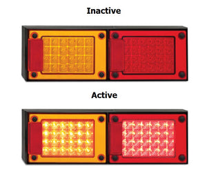 LED Jumbo Tail Light Stop Tail & Indicator 12v 24v Surface Mount 400mm x 130mm