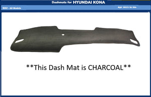 Dash Mat Suits Hyundai Kona SX2 All Models April 2023 to Current - CHARCOAL