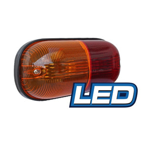 LED 12v Clearance Lights 3 Amber & 2 Red Pre-Wired 110 x 60 x 33mm 50,000 Hours