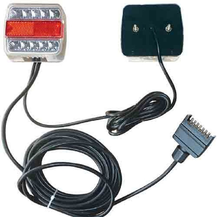 Trailer Light Kit Stop Tail Indicator Reverse Number Plate Prewired with 7 Pin Flat Plug