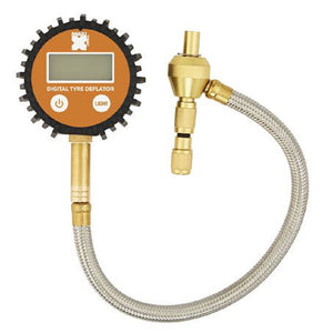 Digital Tyre Deflator with Back-Lit Easy Read Display Brass Connector 0-200psi