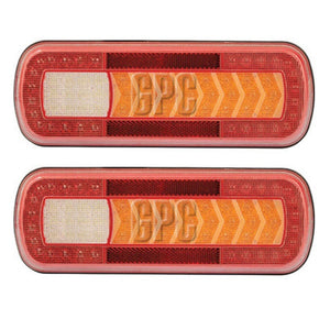 Maxilite LED Rear Stop Tail Reverse Light & Sequential Indicator Reflector Fog Pair + Load Resistors
