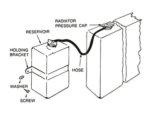 Radiator Overflow Bottle Reservoir Maintain Coolant Level For 13-16psi Radiators