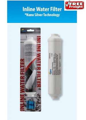 Caravan Inline Water Filter - Nano Silver - Removes Taste Odour Dirt Rust Algae