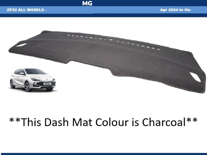 Dash Mat Suits MG ZP22 All Models April 2024 to Current Lifetime Warranty - CHARCOAL