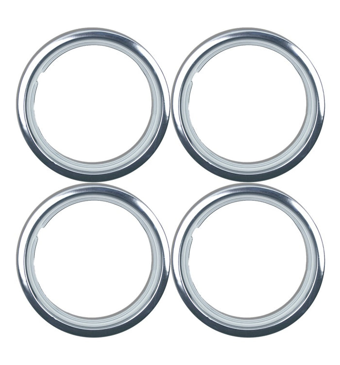Chrome Wheel Trim Ring 15" Chrome Plated Metal - Set of 4 - Factory Seconds