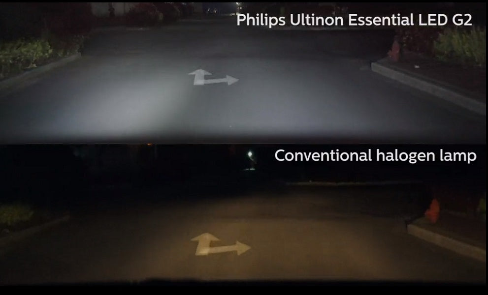 Philips LED H1 Ultinon Essential LED Gen2 12V/24V 19W LED G2 6500K Auto  Lamps Fashion White Car Headlight 11258UE2X2 (Pack of 2)