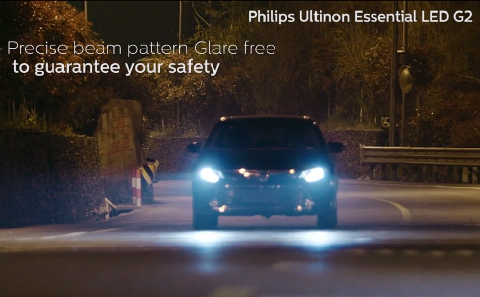 Philips LED H1 Ultinon Essential LED Gen2 12V/24V 19W LED G2 6500K Auto  Lamps Fashion White Car Headlight 11258UE2X2 (Pack of 2)
