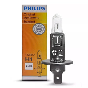 Philips H1 Standard Vision Car Headlight Bulb 12v 55w P14.5s Single Globe High or Low Beam