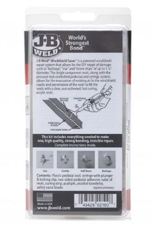 JB Weld Windshield Saver Repair Kit Laminated Windscreens Chips to 1.25" 2100