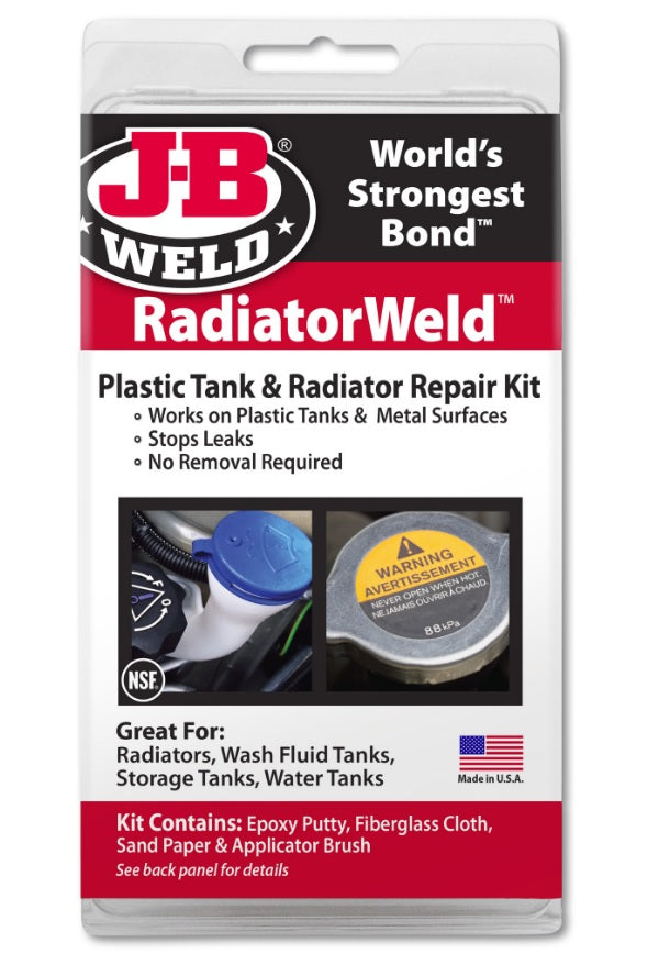 JB Weld Plastic Radiator Tank Weld Repair Kit Water Fluid Tank Leaks 2120