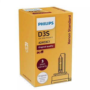 Philips D3S Headlight Globe Xenon 42V 35W PK32d-5 4200K 3200L