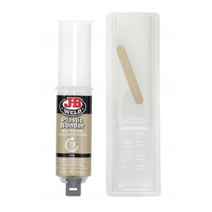 JB Weld Plastic Bonder Tan Urethane Adhesive Glue Syringe Quick Set 25ml 50133