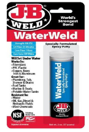 JB Weld WaterWeld Specially Formulated Epoxy Putty Seal Plug Patch 8277