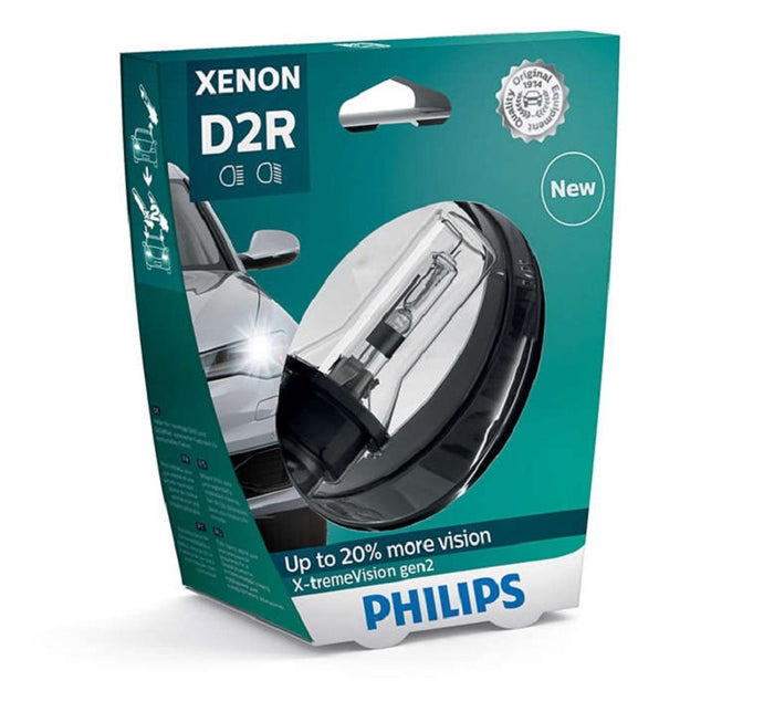 Philips D2R Headlight Globe Xenon X-tremeVision Gen2 85V 35W 4800K Base P32d-3