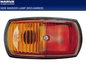 Narva Side Marker Clearance Light Red/Amber Incandescent Caravan Camper 12v PAIR