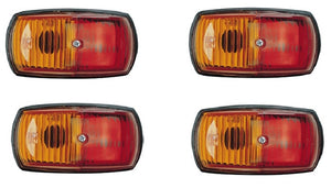Narva Side Marker Clearance Light Red/Amber Incandescent 4 Pack Caravan Camper