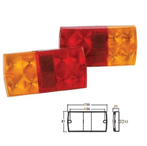 Narva 12V LED Rear Stop Tail Indicator Trailer Light Kit Set of 2 with Cable