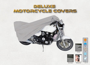 Motorbike Cover Fits Bikes up to 2.03m Deluxe Ultra Water Repellent Soft Non Scratch