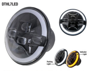 DRIVETECH 4x4 7" LED Headlight 6000K High/Low Integrated Park Light & Indicator