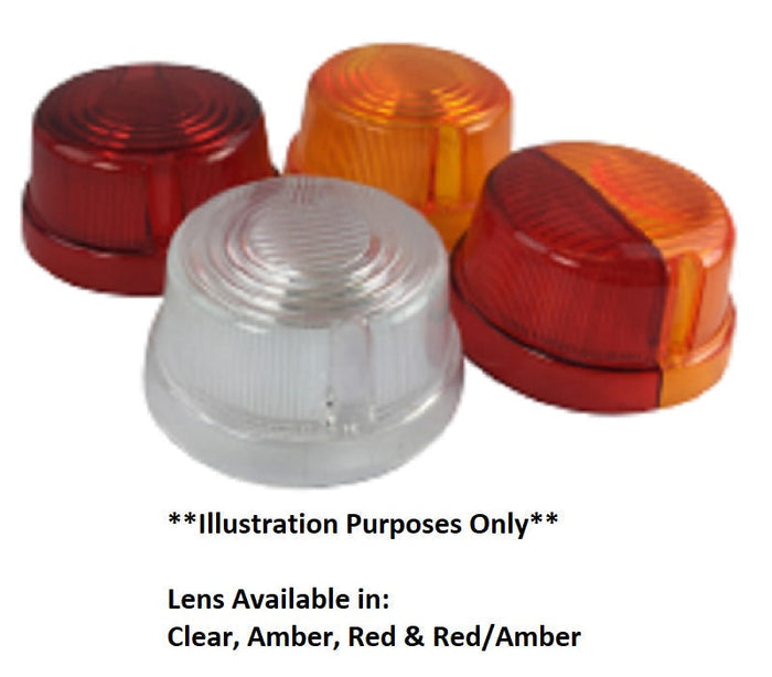 Trailer Lamp Clear Reverse Lens Only 12v 75mm 3" Set of 2 Suits Festoon or LED