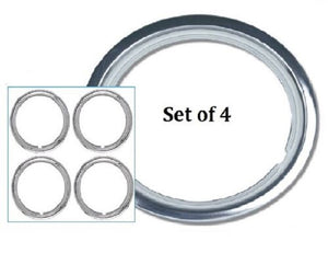 Wheel Trim Ring 16" Set of 4 Chrome Plated Metal Band Dress Ring suit Steel Rims
