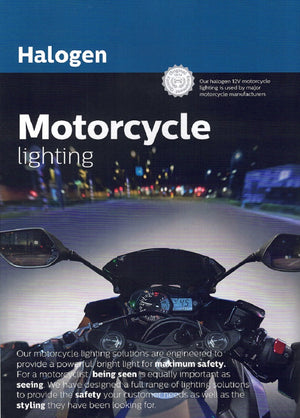 Philips H4 BlueVision Moto Motorcycle Headlight Single Globe P43t-38 12V 60/55W