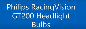 Philips H7 Racing Vision GT200 Light Globes 12v 55w 200% Brighter Halogen